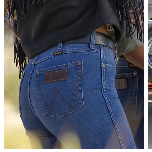 Wrangler Retro High Rise Trouser Flare Jeans 28/32 5 Pocket - Picture 6 of 14